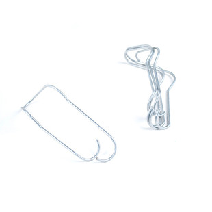 竹竿固定器弹簧扣家庭种植钢丝扣园艺爬藤架包塑钢管配件连接卡扣