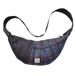 harris tweed哈里斯粗花呢牛角包复古小众慵懒风包包高级感斜挎包