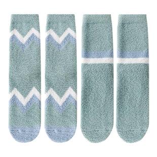 英氏儿童袜子加绒冬季暖绒男女童透气无骨袜加厚保暖地板袜长筒袜