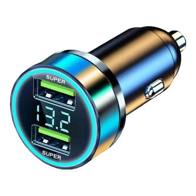 车载充电器大功率120w双口超级快充点烟器转换插头一拖二手机闪充