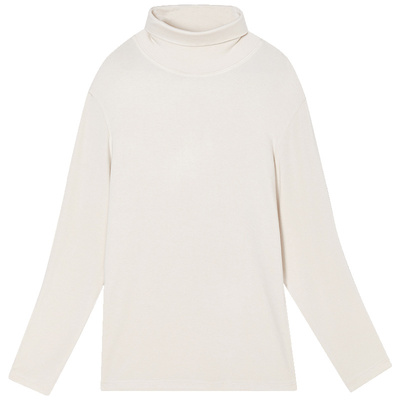 长袖羊毛打底衫廓形堆堆领