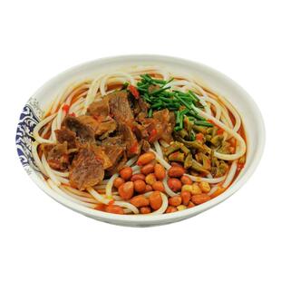 宝隆和邵阳米粉湖南米粉大片牛肉粗粉+木耳豆腐香辣早餐邵阳特产