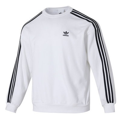 阿迪达斯男子三条杠卫衣套头衫