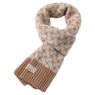 玖慕纯羊毛围巾女秋冬百搭加厚保暖长辈针织围脖帽子套装生日礼物