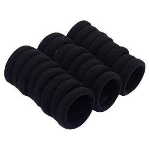 高弹力发圈无接缝耐用扎马尾橡皮筋韩版头绳女简约黑色粗皮套发饰