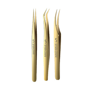 睫毛镊子嫁接睫毛夹师专用夹子高精密种假睫毛金羽夹美容院海豚