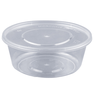 一次性圆碗450ML甜品盒汤碗打包750塑料碗1000加厚碗定制碗印LOGO