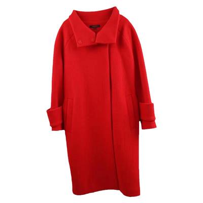 赫本风羊毛白色大衣毛呢外套女