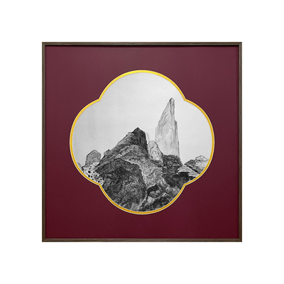 四合艺术风景油画肌理新中式