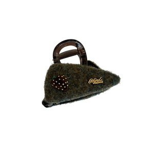 韩系时尚草莓毛毡发夹女2026新款后脑勺夹子高级感抓夹鲨鱼夹发饰