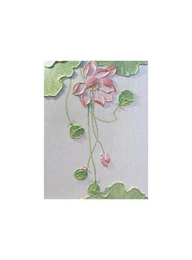好运莲莲荷花石英砂diy数字油画