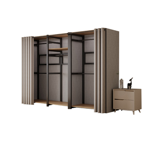 55深布衣柜家用卧室简易组装金属衣橱挂衣架出租房用2025新款爆款