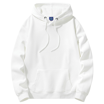 潮牌纯色连帽卫衣男秋冬薄款上衣