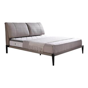 慕思官方旗舰店真皮床现代简约双人大床大象耳朵床主卧高奢大靠包