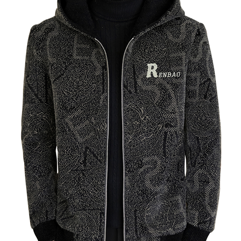 啄木鸟秋冬季加绒加厚毛呢外套男士毛呢大衣短款休闲外套夹克男装