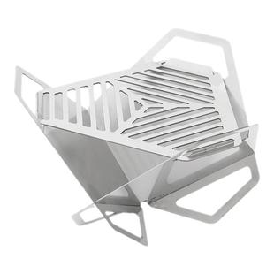 纯钛户外露营桌面迷你烧烤肉折叠炉炭火酒精多用焚火台莲花炉