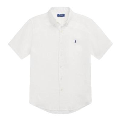 Polo Ralph Lauren 拉夫劳伦26春夏男士老钱风舒适短袖亚麻衬衫