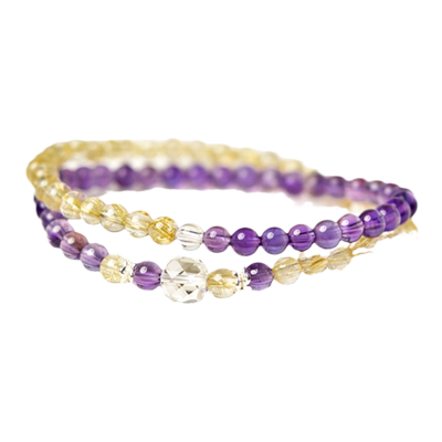 东海世家紫水晶双圈设计款手链