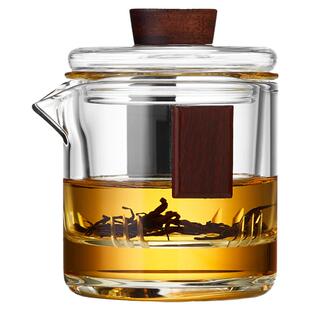 玻璃小茶壶泡茶家用单壶防烫手抓壶红茶泡茶器旅行茶具快客杯套装
