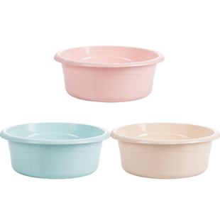 茶花脸盆家用洗脸盆小号盆子学生宿舍用塑料盆加厚耐用洗衣服小盆