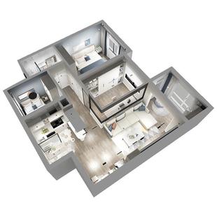 全友全屋定制入户鞋柜亮面家具订做轻奢风小户型房子装修客餐厅