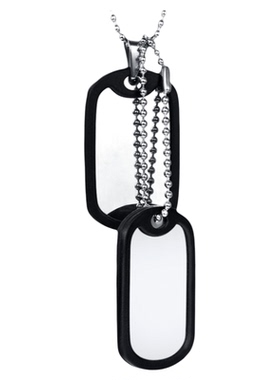 钛钢身份牌刻字吊坠定制照片