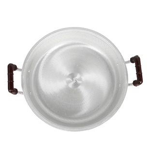 铝平底锅加厚煎锅老式铝制家用小双耳平底铝锅烙饼商用纯手工铸铝