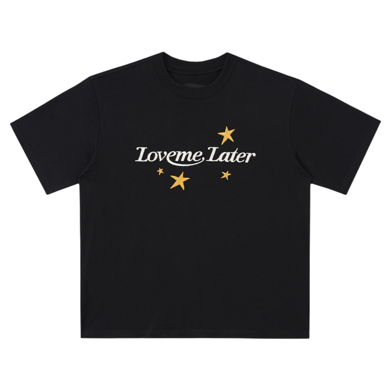 【卡戎何健麒同款】LOVEMELATER燕子星星刺绣300g重磅纯棉短袖T恤