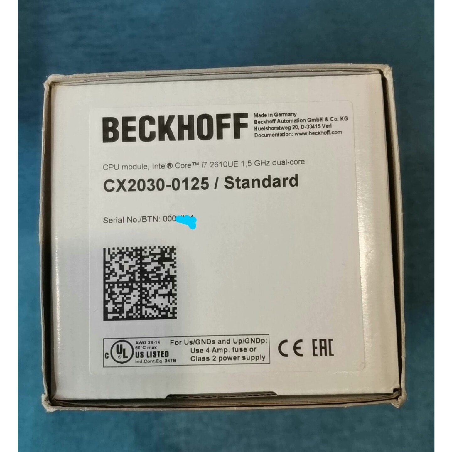 议价-倍福CX2030-0125,未封,德国制造,搭载I