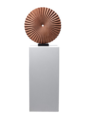 境泉软装圆形实木雕塑艺术品摆件