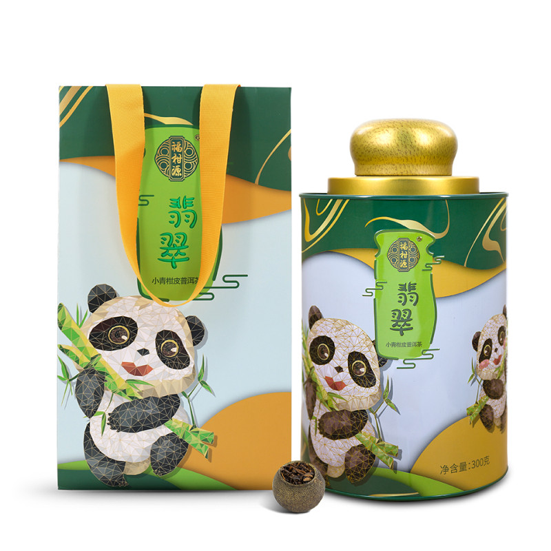 福柑源翡翠新会小青柑普洱茶熟茶300g陈皮小青桔散茶茶叶