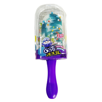 儿童创意混合水果味冰淇淋造型棒棒糖彩色颗粒雪糕硬糖小零食批发