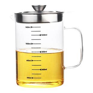 油壶防漏过滤油壶油渣壶油瓶家用厨房猪油罐漏油网壶玻璃滤油神器