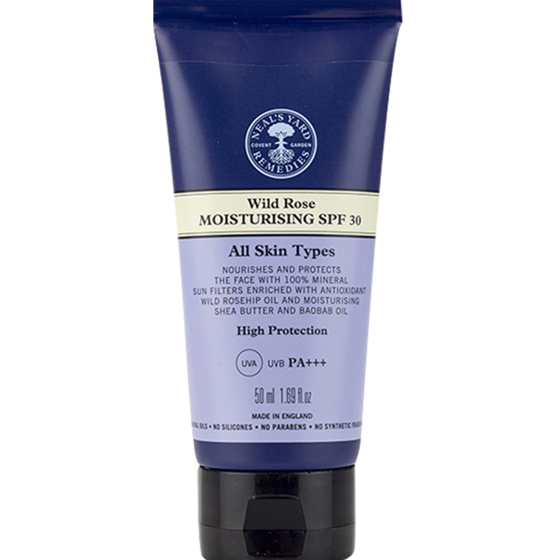 英国NYR野玫瑰防晒面霜50ml SPF30清爽水润不油腻提亮亲肤防晒乳