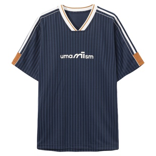 UMAMIISM 有茂密声 暗纹提花速干凉感T恤透气运动球衣短袖v领上衣
