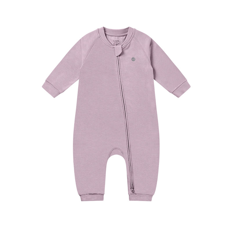 Nest Designs婴儿长袖连体衣秋冬天竹绒新生儿衣服宝宝包屁衣爬服
