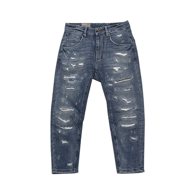 ABLEJEANS春夏男破洞立体牛仔裤