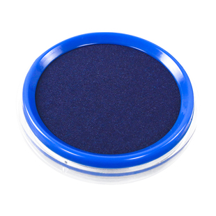 印台蓝色印泥硬泥印尼盒盖章印章专用油按手印指纹快干橡皮章公账小号快干海绵垫手指速干蓝油性盖手印章