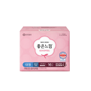 韩国本土good feel超薄姨妈巾日用26cm无荧光剂好感觉卫生巾16片