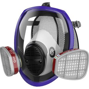 化工气体防毒面具全面罩喷漆头罩全脸防尘头套放毒氧气防护面罩