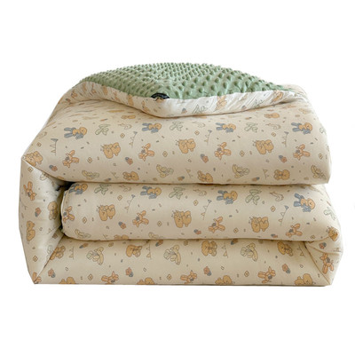 a类母婴级针织棉大豆春秋冬被子夏被双人单人可机洗儿童豆豆被芯