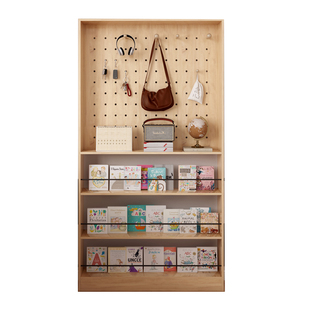 门后超薄置物架洞洞板实木窄缝学生收纳架书架多层墙上壁挂零食架