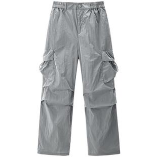 【商场同款】乐町2025春季新款美式休闲工装裤直筒长裤C2GBF1507*