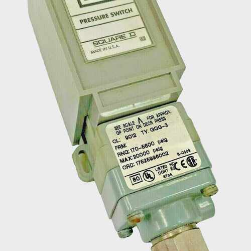 Square D Class 9012 Type GGG-3 Pressure Switch 170-5600 psi