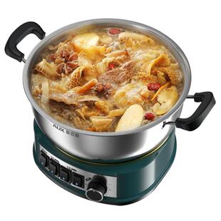 奥克斯304不锈钢不粘锅电炒锅火锅多功能家用电锅蒸煮炒煎一体锅