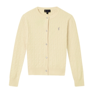 POLOWALK童装2025年秋冬新品女童线衫针织衫时尚简约开衫毛衣儿童