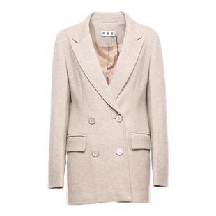 声雨竹官方旗舰店秋冬新款外套西装女士中长款商场同款外套气质