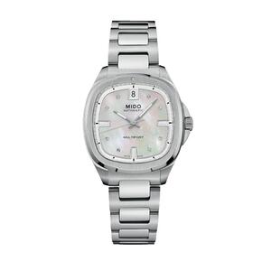 【自营】MIDO美度表舵手TV系列女表钢带时尚自动机械手表瑞士正品