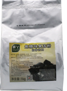 八鹤焦糖果冻粉1000克奶茶原料