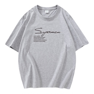 夏季男士短袖t恤纯棉宽松运动休闲汗衫胖子半袖加大码男装上衣服